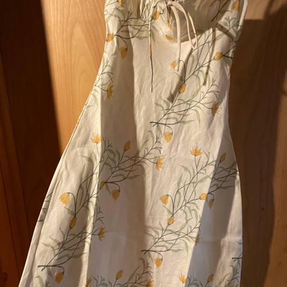 VRG GRL MATILDA LINEN BIAS CUT MAXI DRESS FLORETTE - Picture 3 of 4